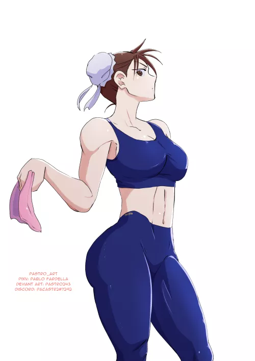 Chun-Li after training [Artist: Pablo Fardella] by ComaOfSouls
