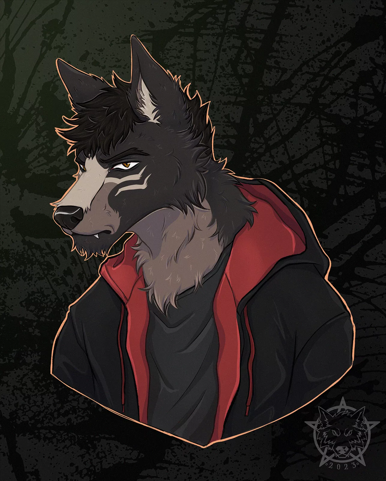 First piece of my new fursona Kain (art by me) [commissions open, DM for info] posted by chaosmutt