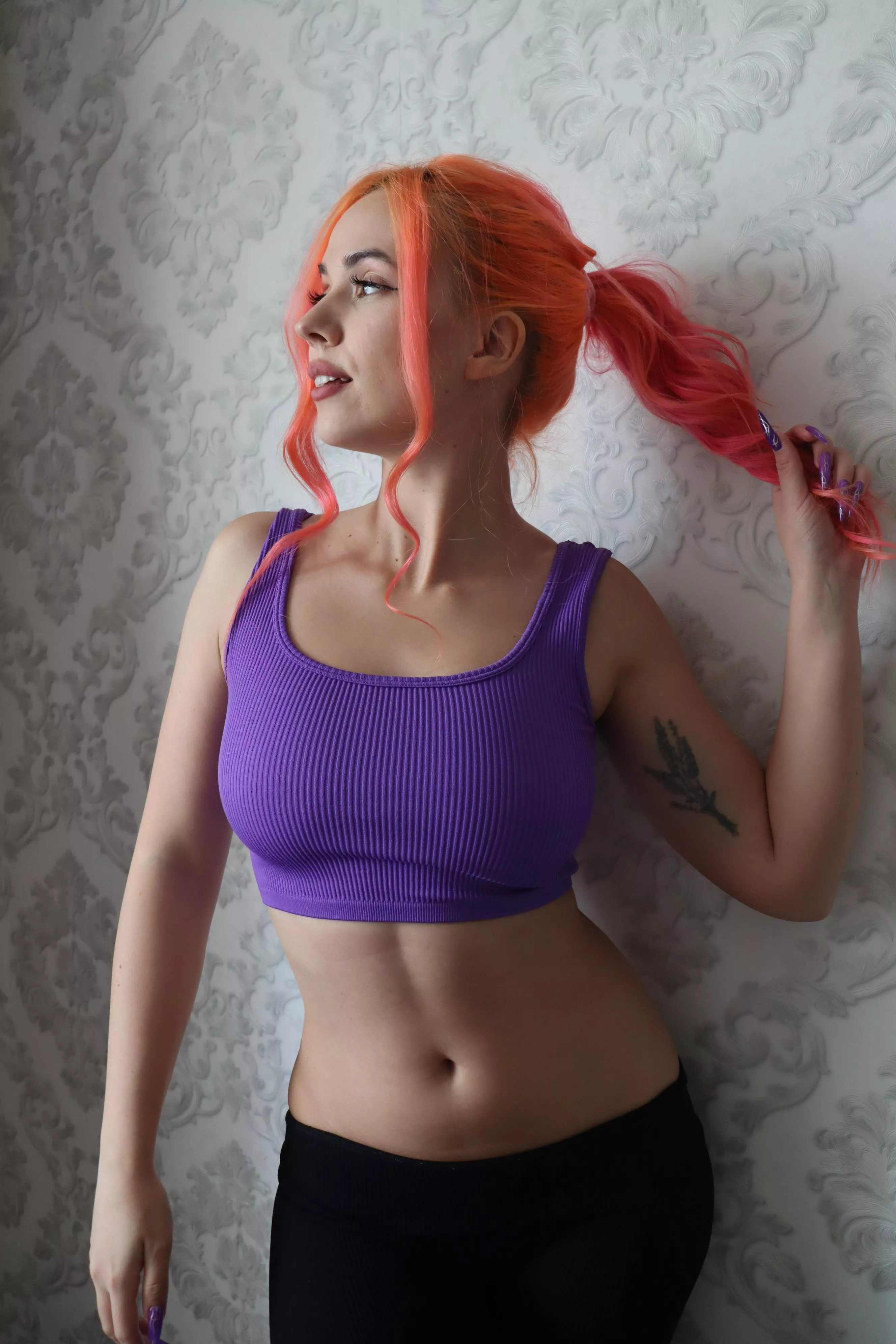 Fit girl with neon hair posted by CharmingMistress