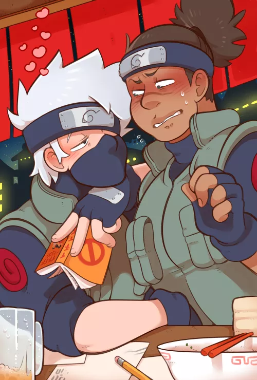 Flirty [Kakashi/Iruka] (DarkChibiShadow) by DarkChibiShadow