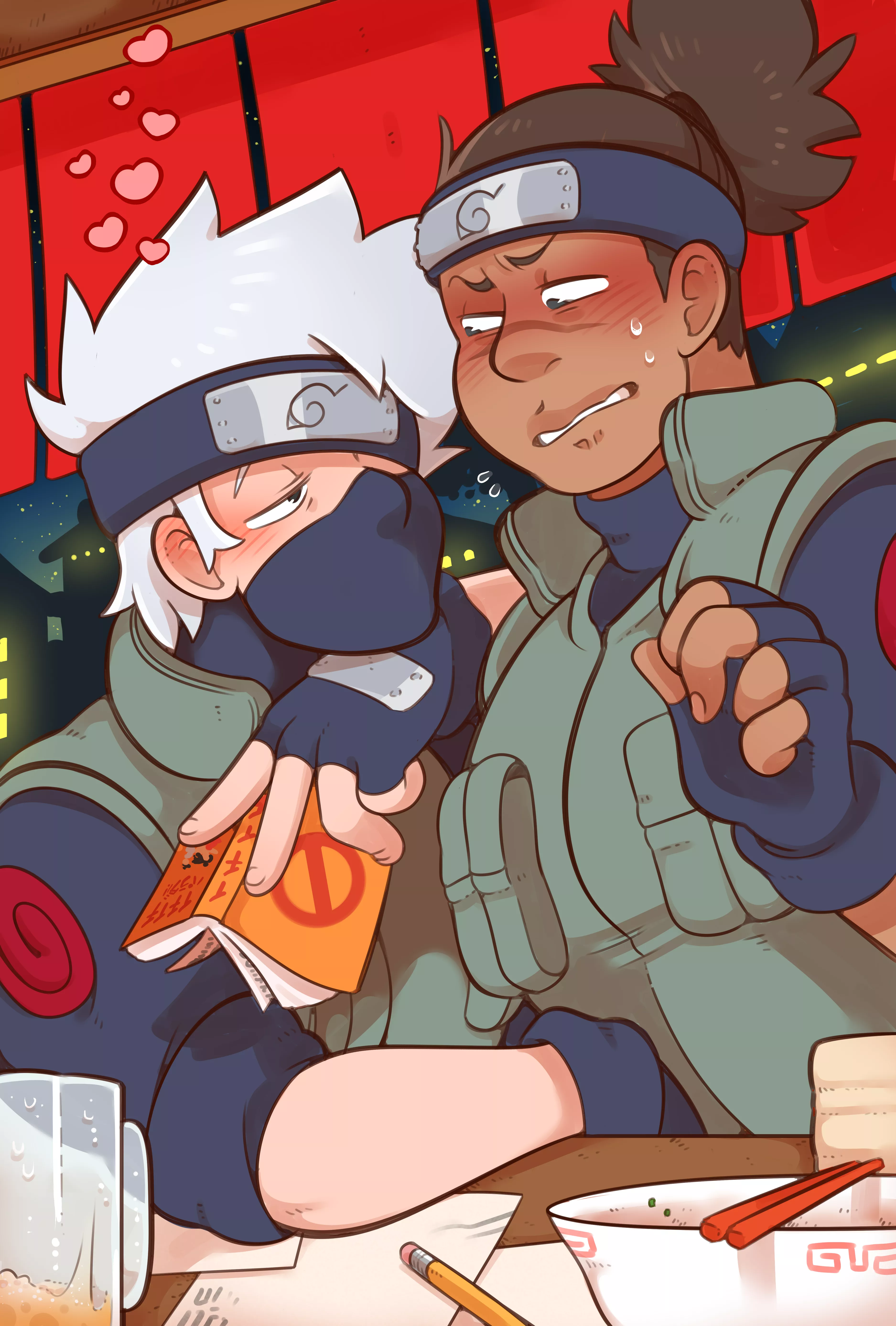 Flirty [Kakashi/Iruka] (DarkChibiShadow) posted by DarkChibiShadow