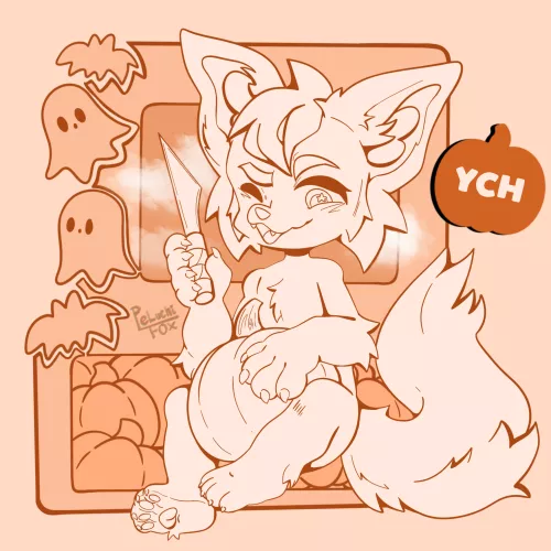 Honest Opinions on This Halloween Chibi YCH? by peluchifox