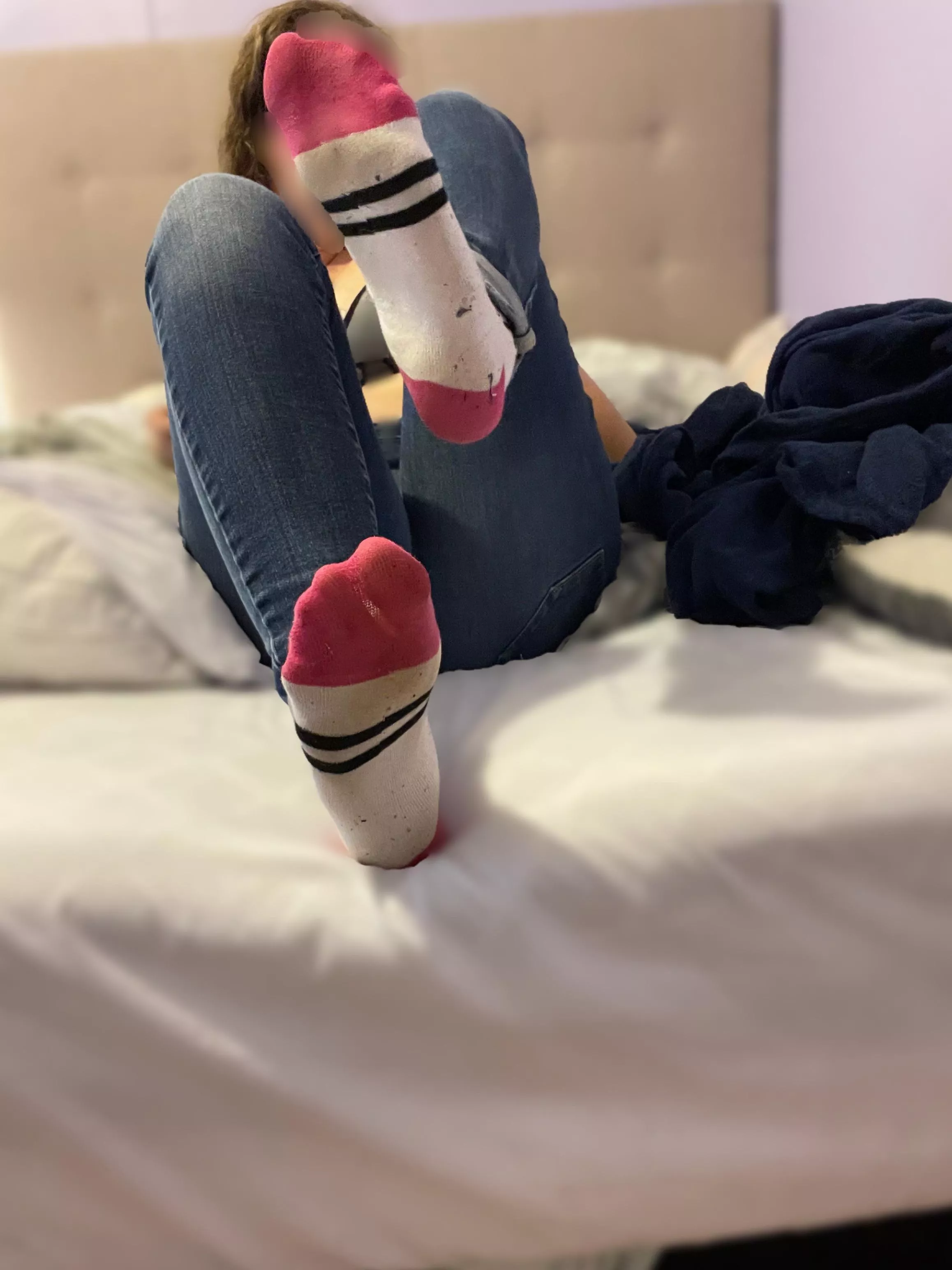 I made a football player sniff my socks today 😉 posted by thesockstress