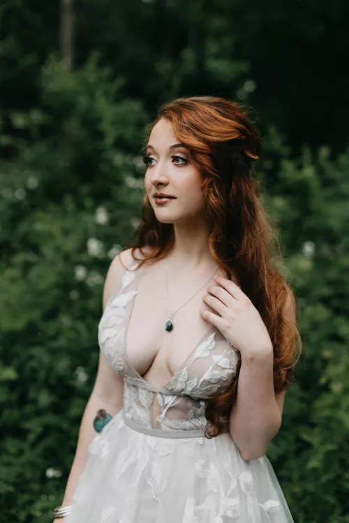Just some wedding shoot cleavage. by Pretty-Ad5020