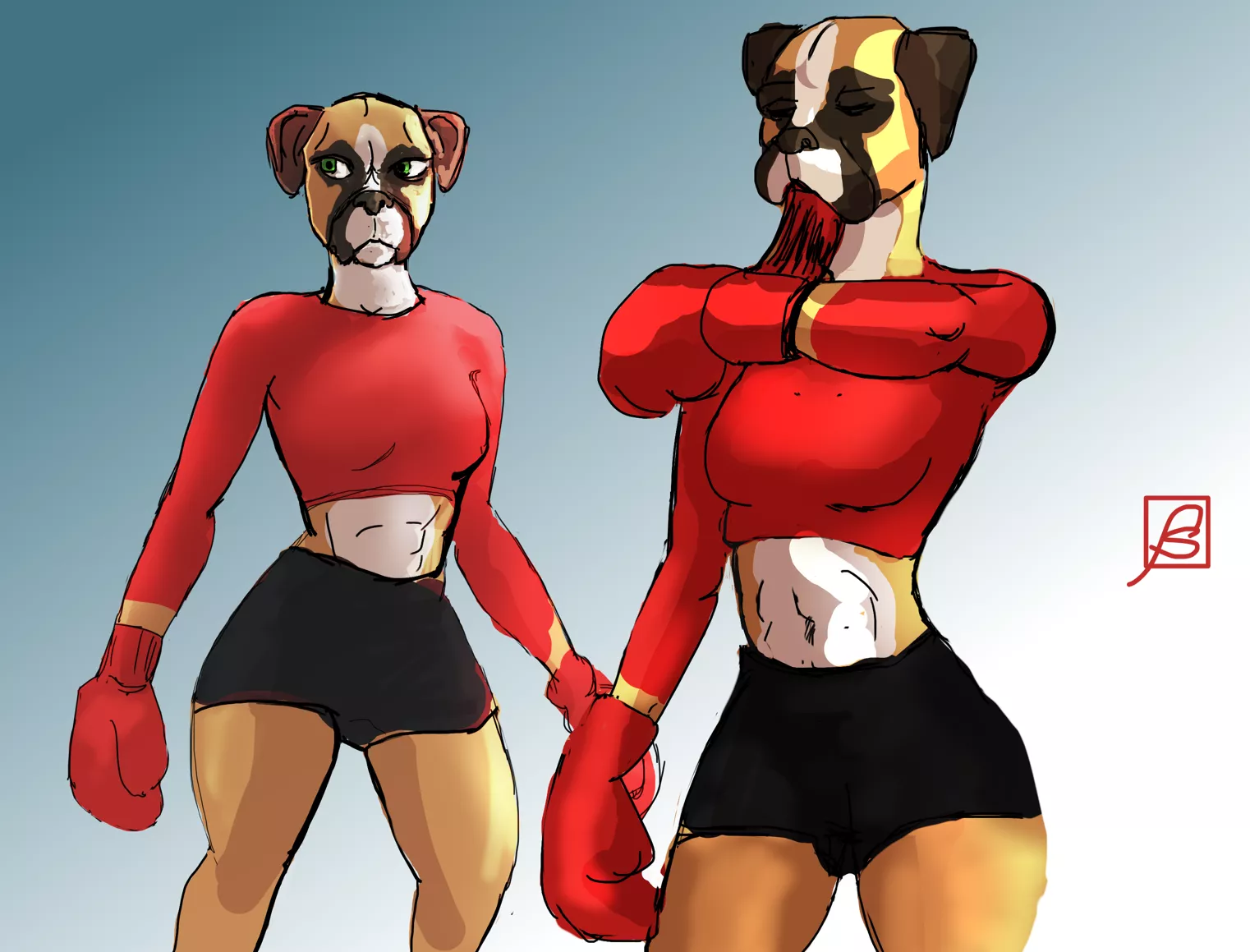 Boxer lady posted by B-strange
