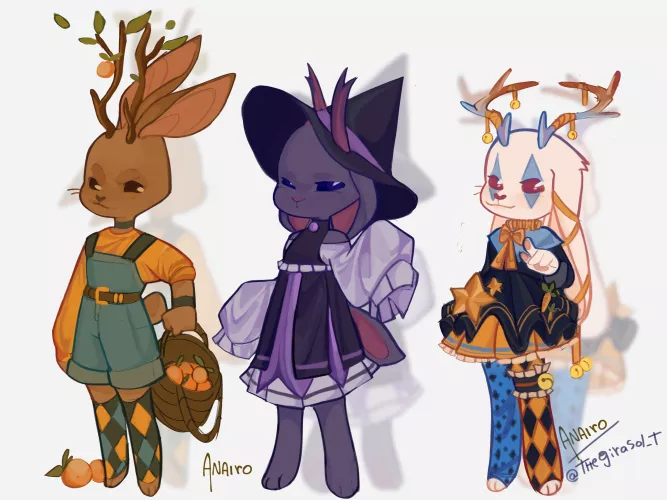 jackalopes adoptables via kofi! (art by me) by Ana_Ori