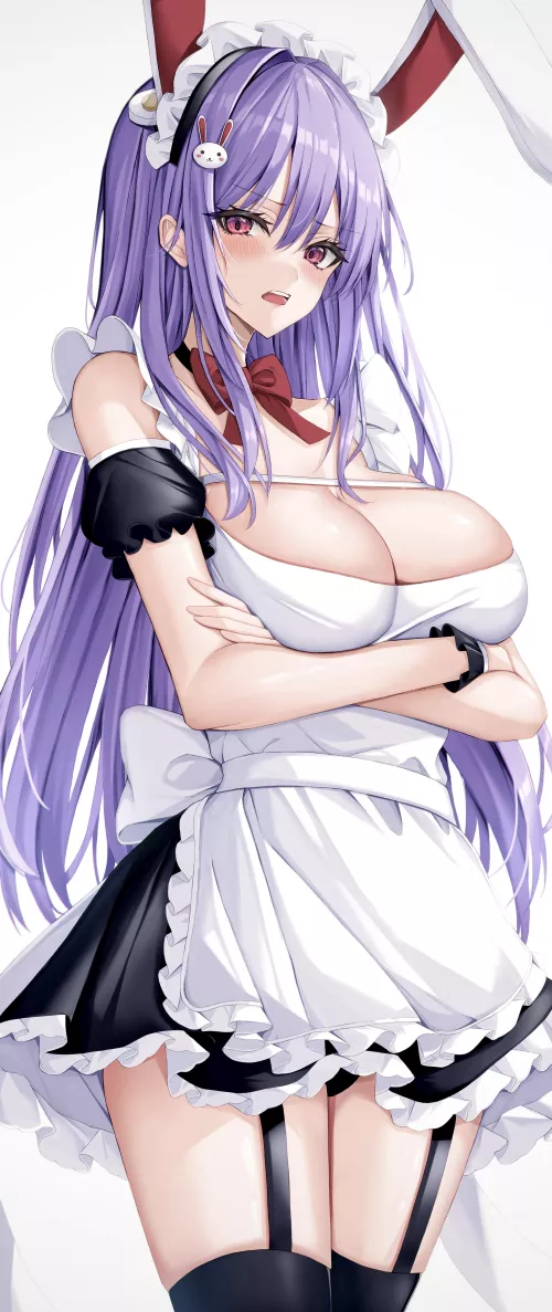 Reisen Udongein Inaba bunny maid (7saki) [Touhou] by elegantloveglimmer