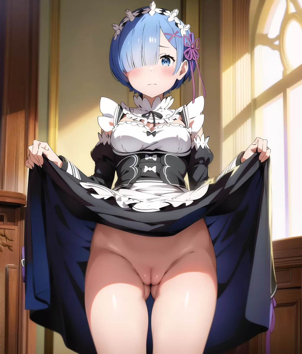 Rem showing you her cute pussy [Asterass] posted by ThisWaifuLovesYou