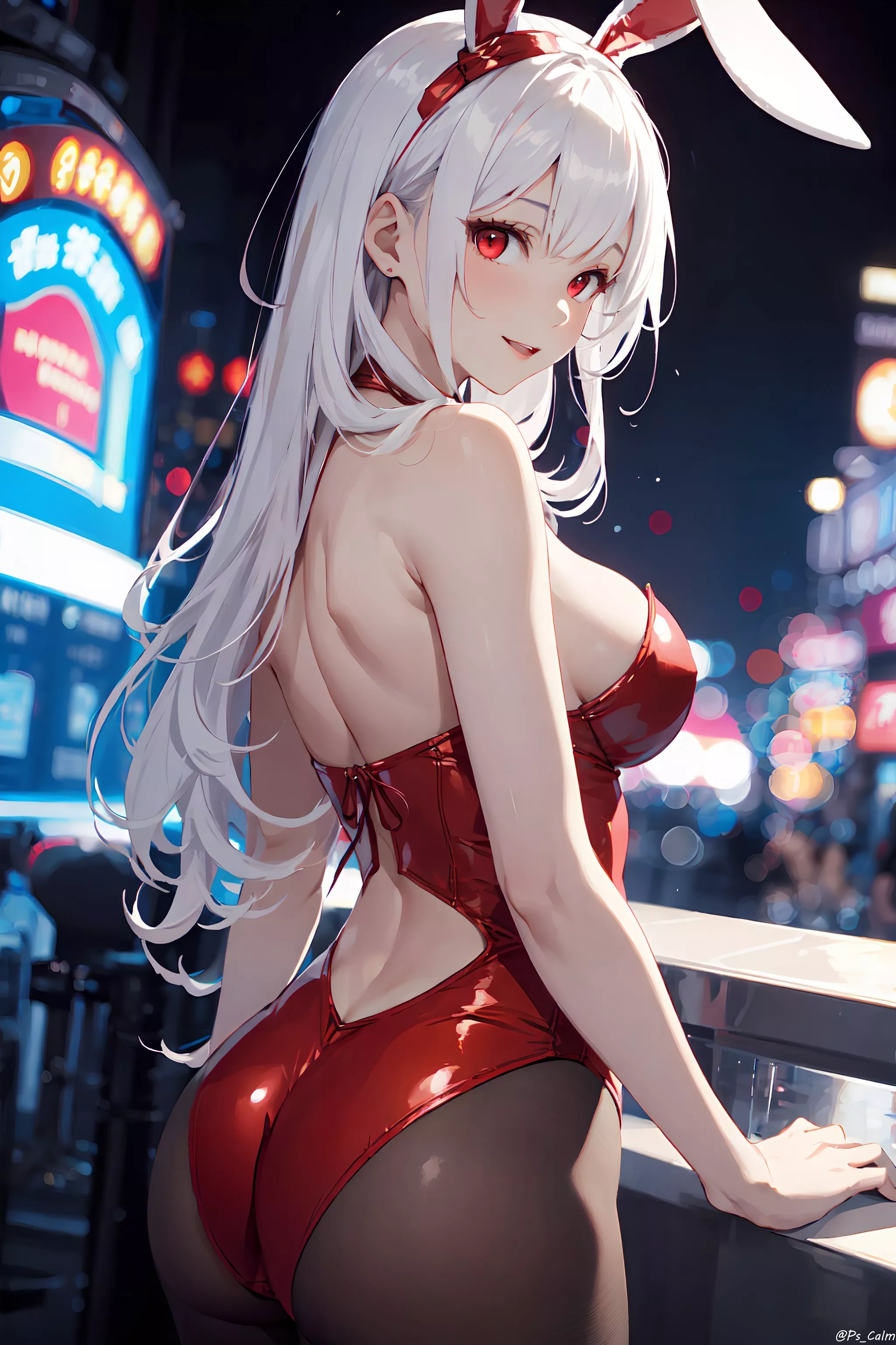 Silver/Red Bunny Girl posted by CheetahSperm18