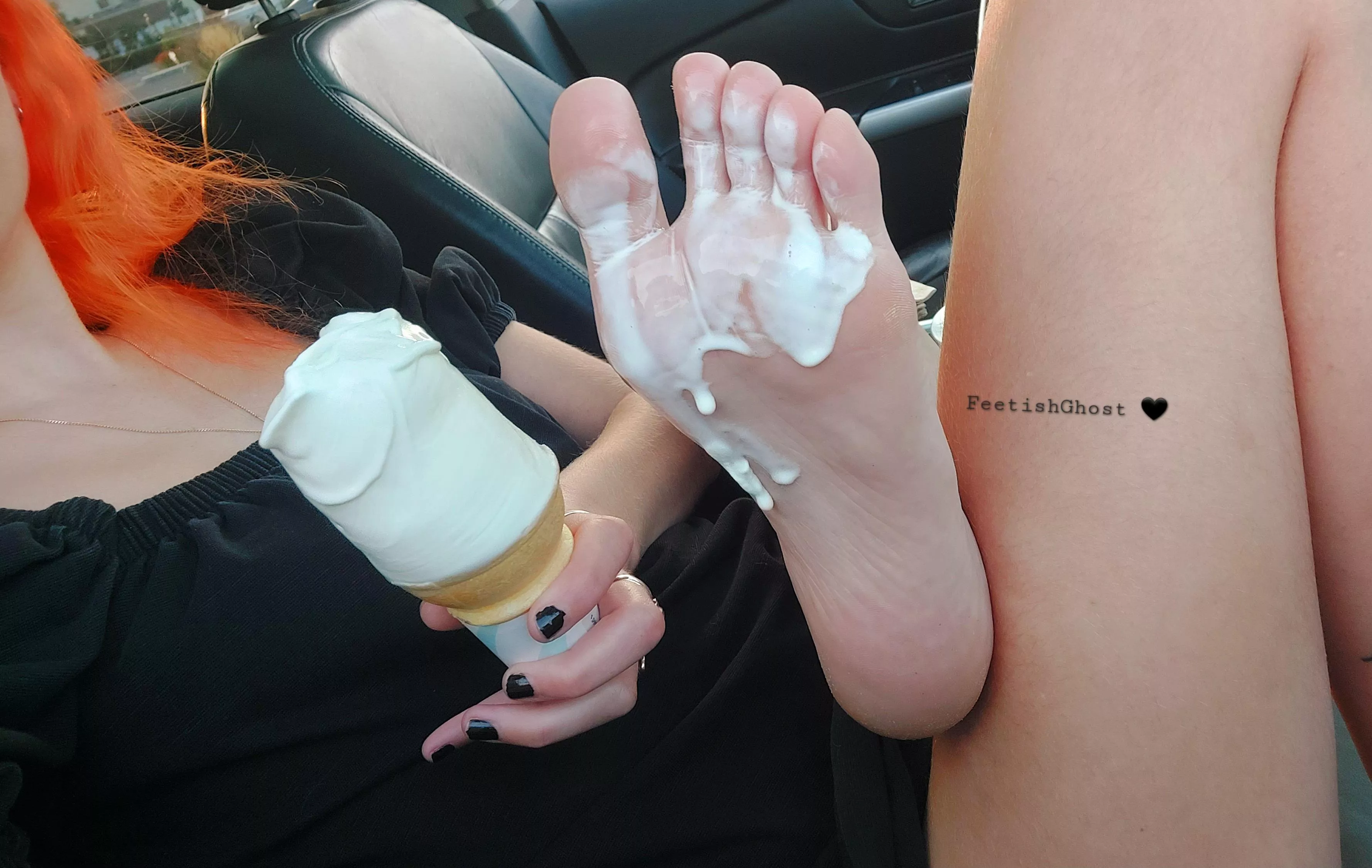 Who wants ice cream? 🖤😊 posted by feetishghost