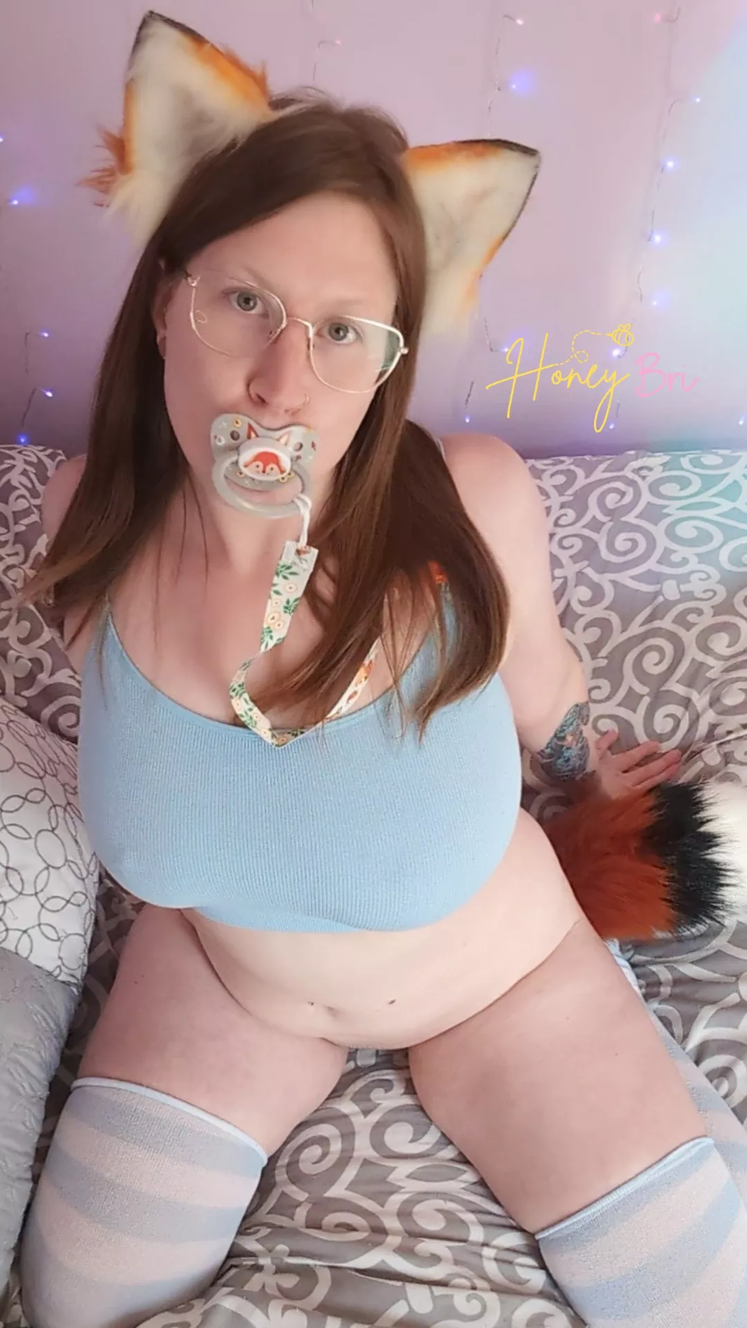 Baby fox is ready for play time posted by Lackomiss