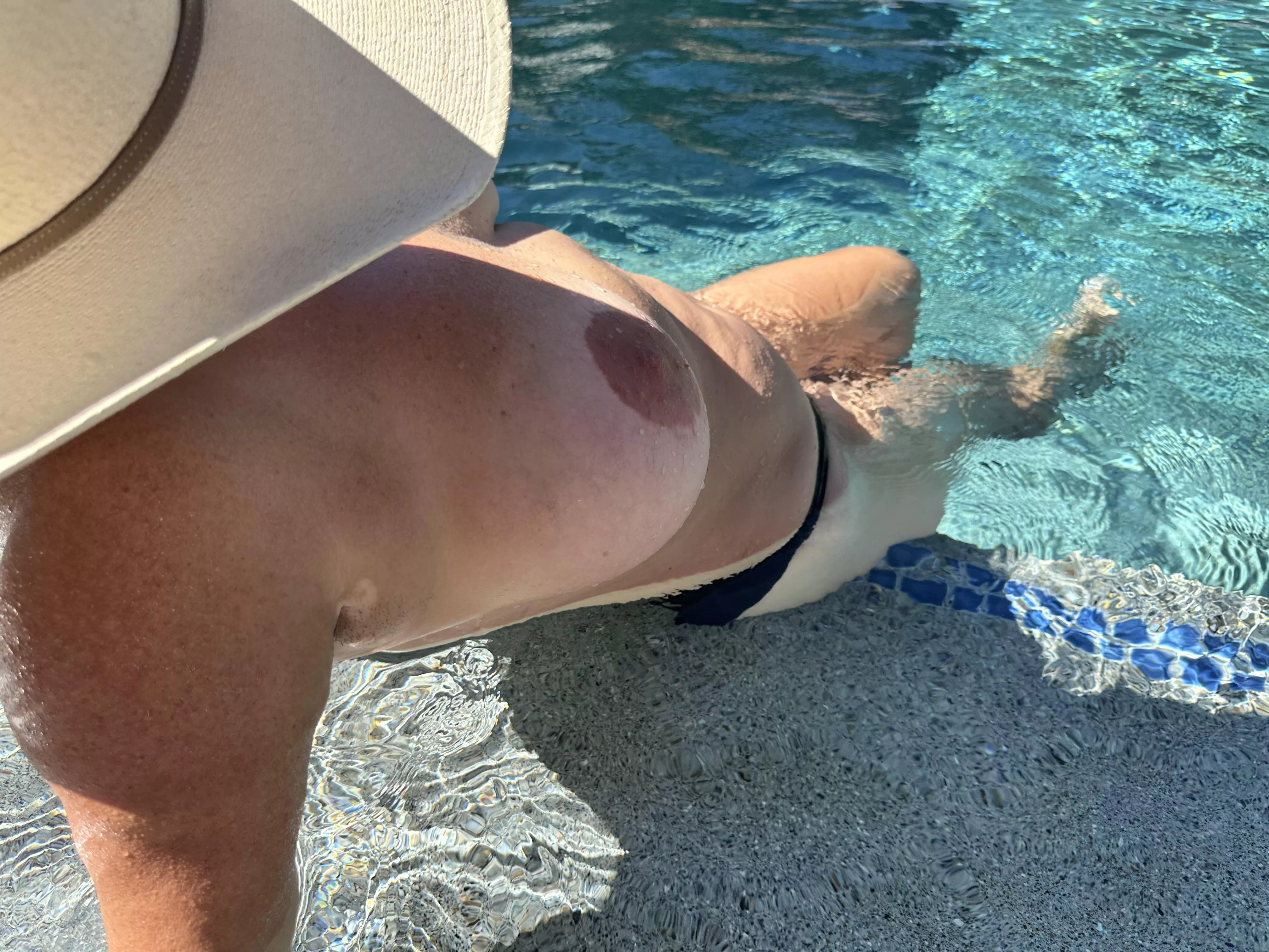 I had to be in the pool all day today while my husband watched dumb football posted by Curiousjeanette