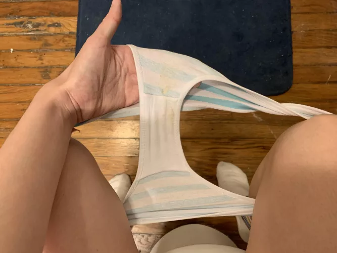 POV: you're standing over me as I pee, looking at my dirty gusset by PetiteTyrant