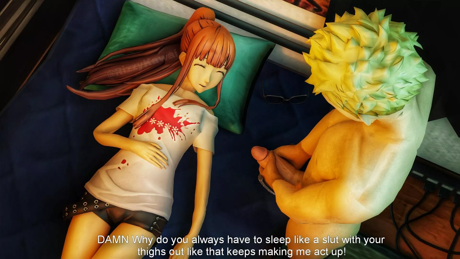 Slutty futaba sleeping (@RizzyKawai) posted by DefinitelyNotStrix