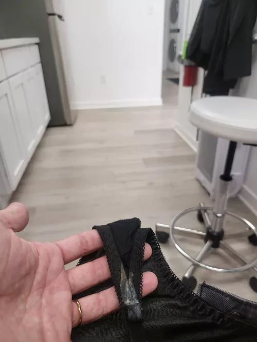 Took this in the break room 🫣 **satin t-string** by MzRosieB