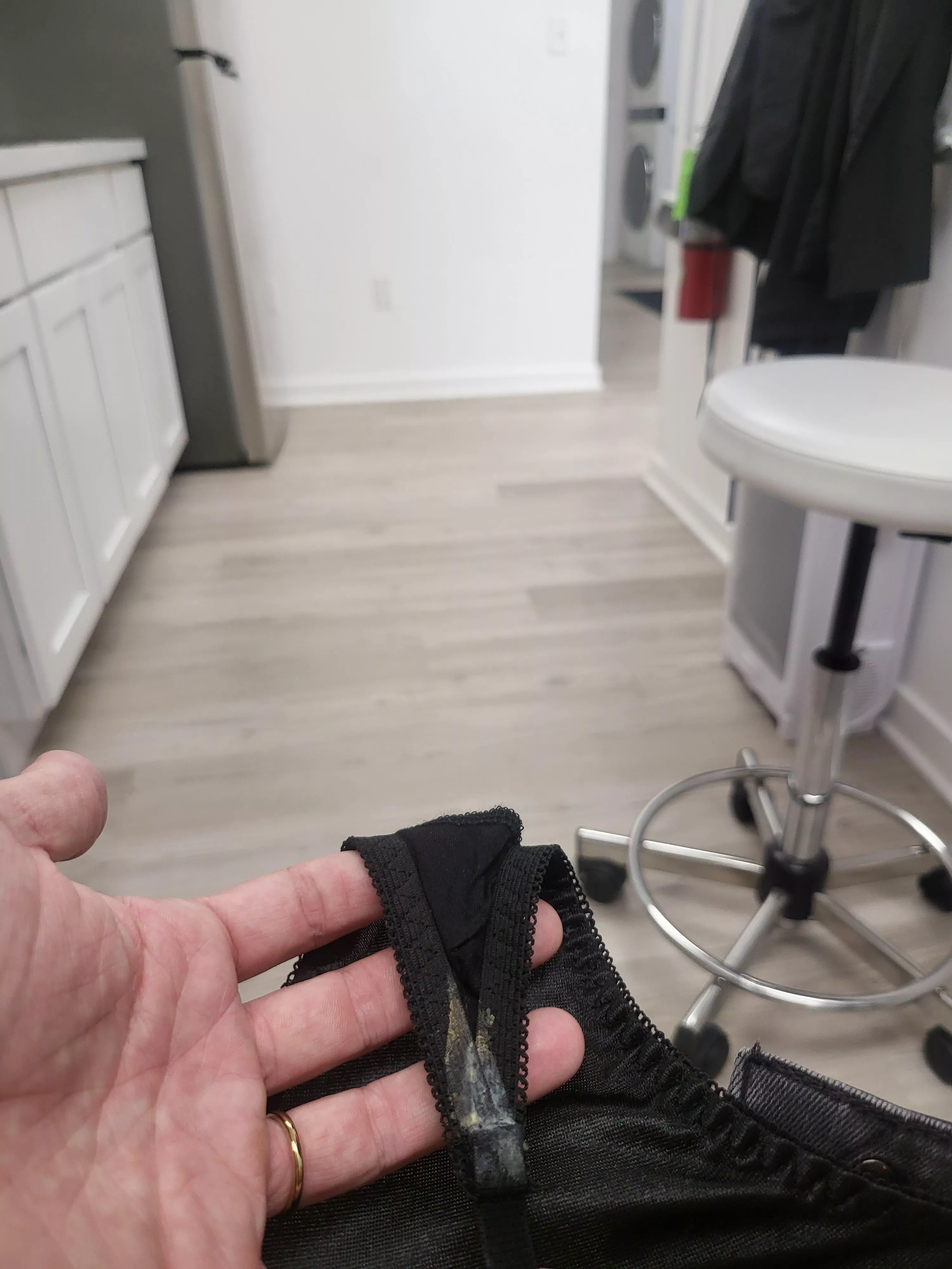 Took this in the break room 🫣 **satin t-string** posted by MzRosieB