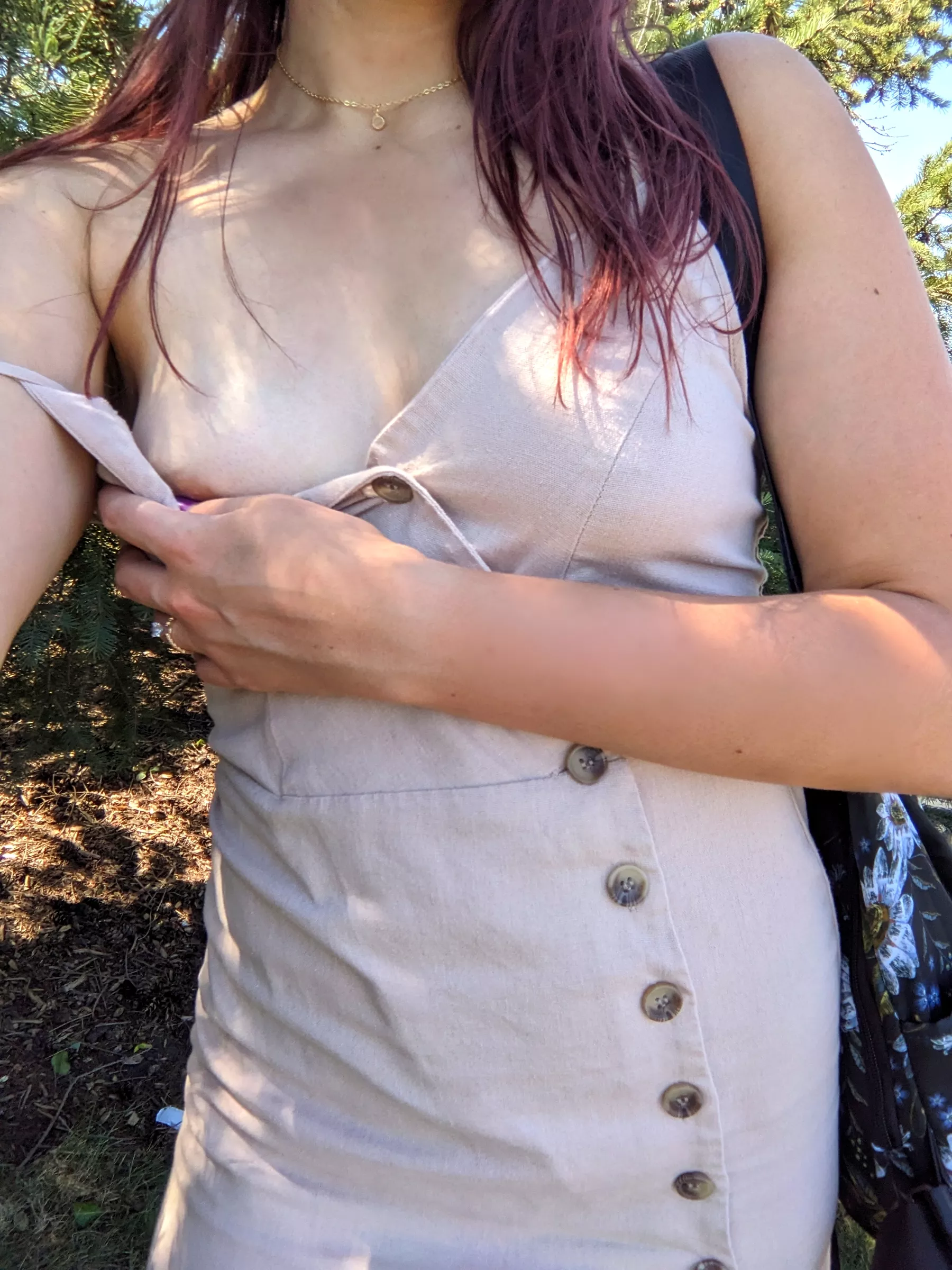 Feel so free in a dress with no bra posted by pleasegivemethed