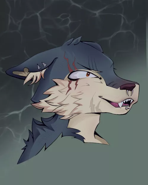 Feisty wolf profile pic is done >:) by editweeb