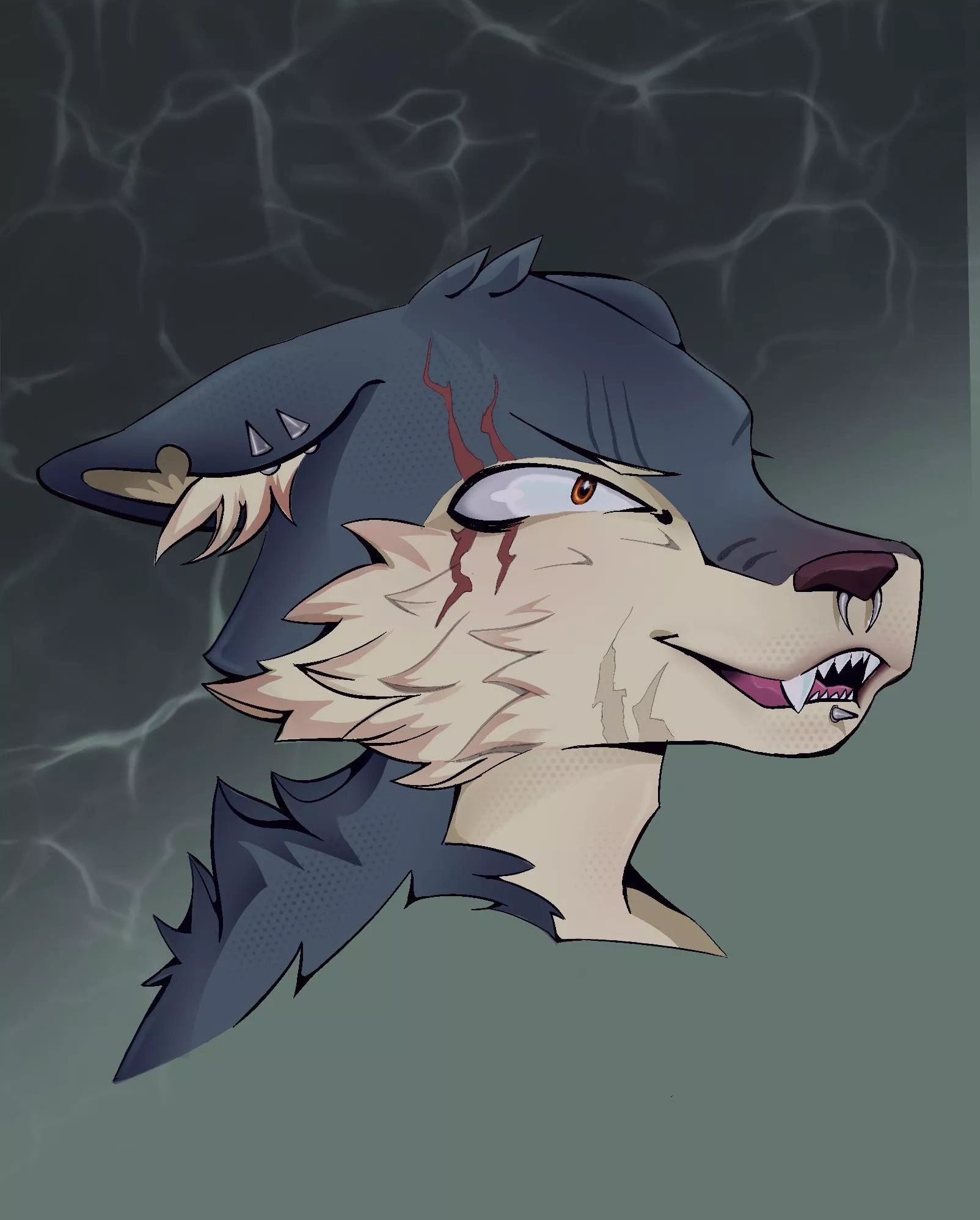Feisty wolf profile pic is done >:) posted by editweeb