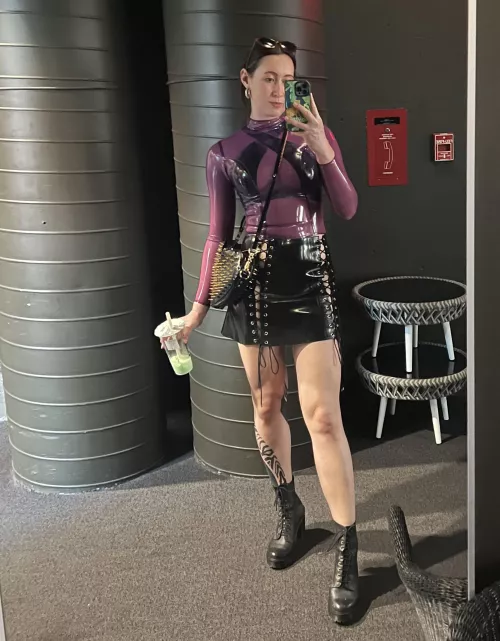I want to stomp on you in my ankle boots by LATEXnCHILL