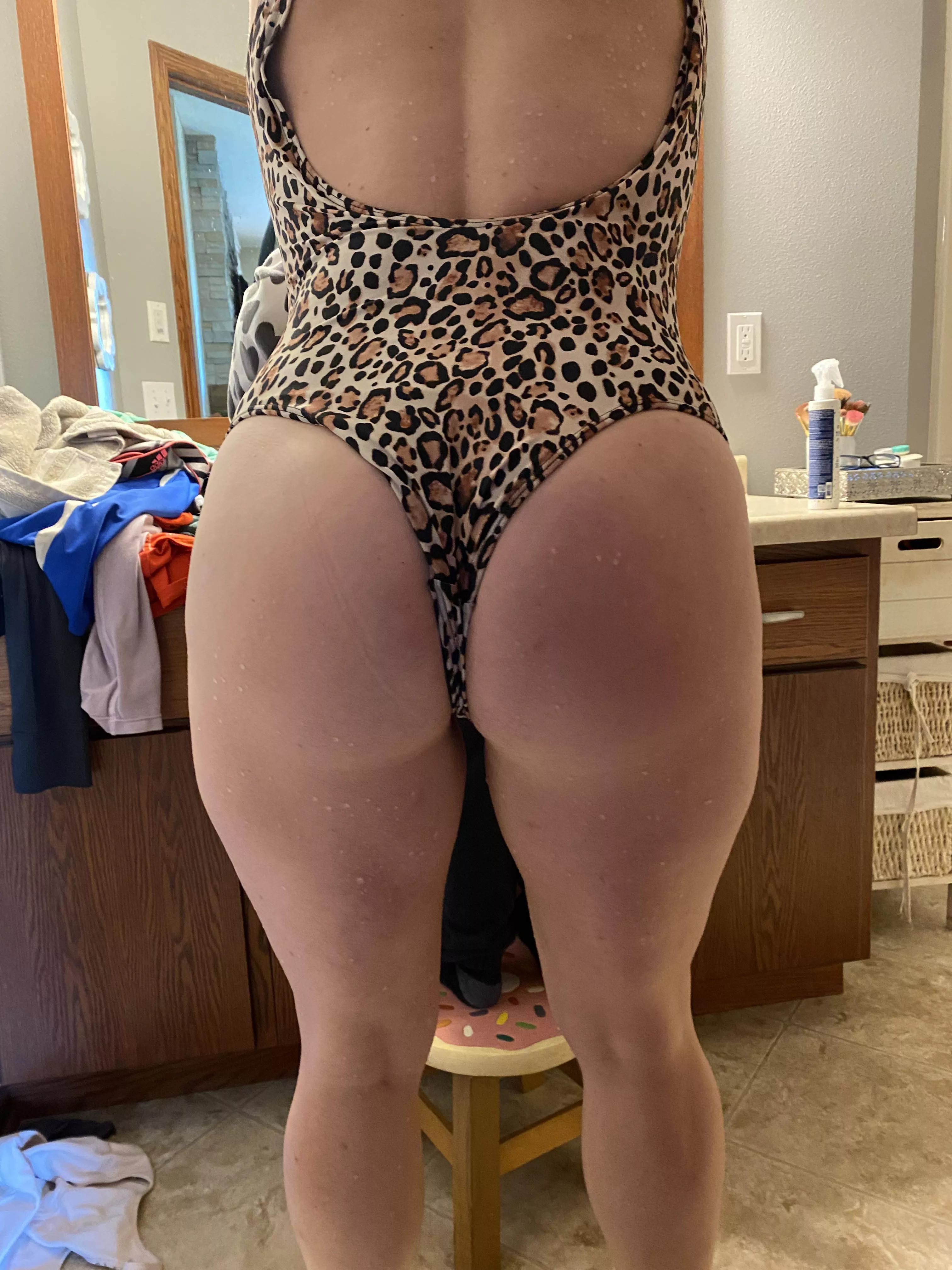 New thong swimsuit [f]or this mom of two! posted by Midwest_Dad85