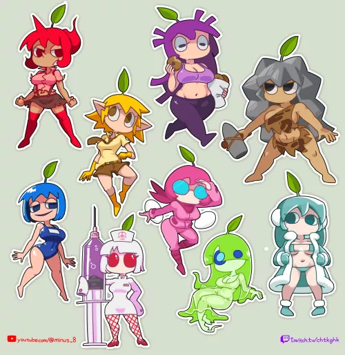 Pikmin Girls by LimboFall