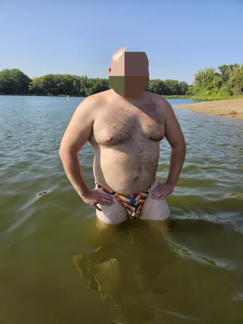 Rocking a thong at the public lake! by etppc