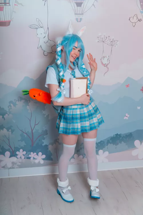 School girl Pekora cosplay by Murrning_Glow by MurrningGlow