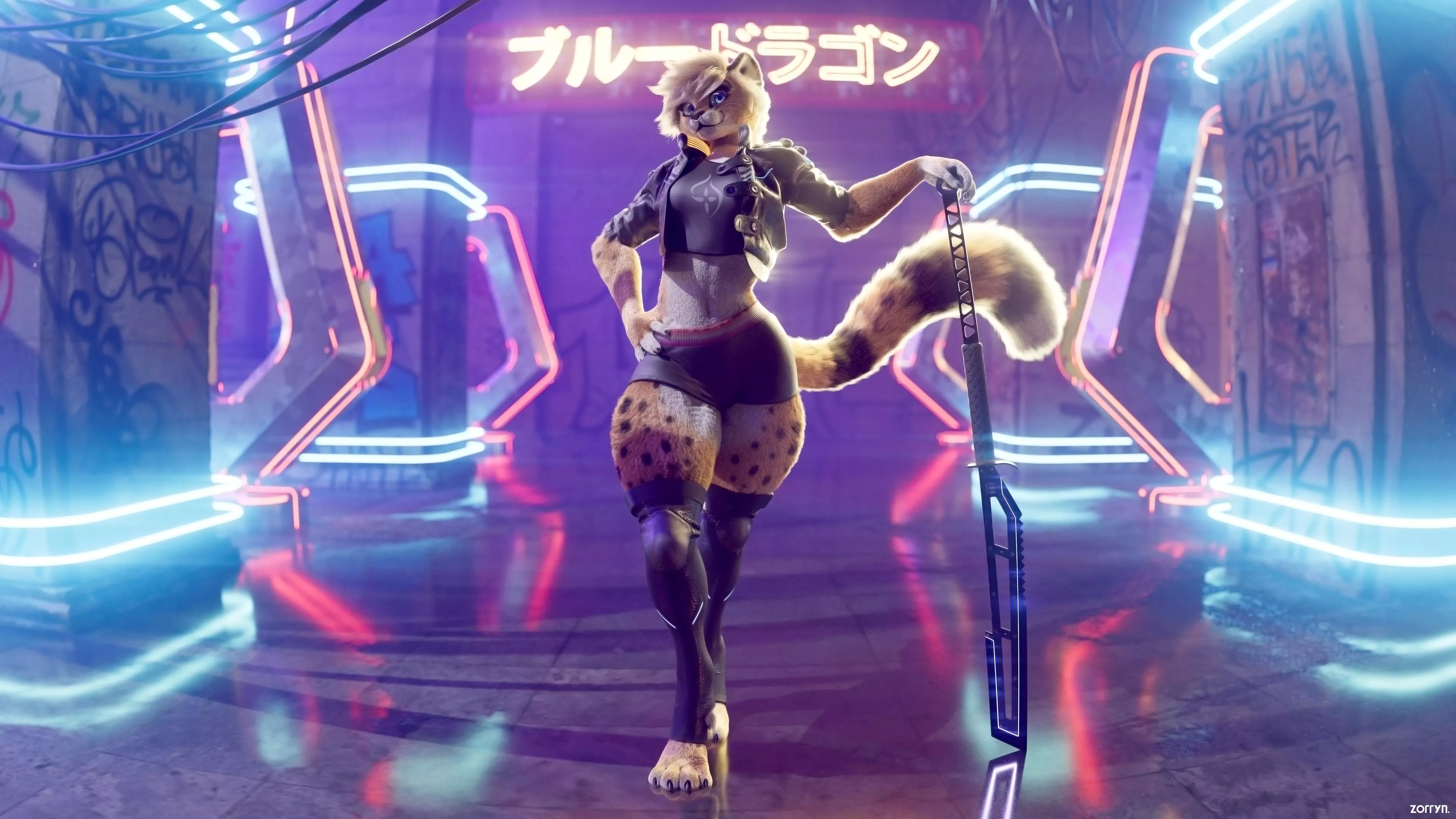 Street Samurai Chee - [art by me] posted by Zorryn_Art