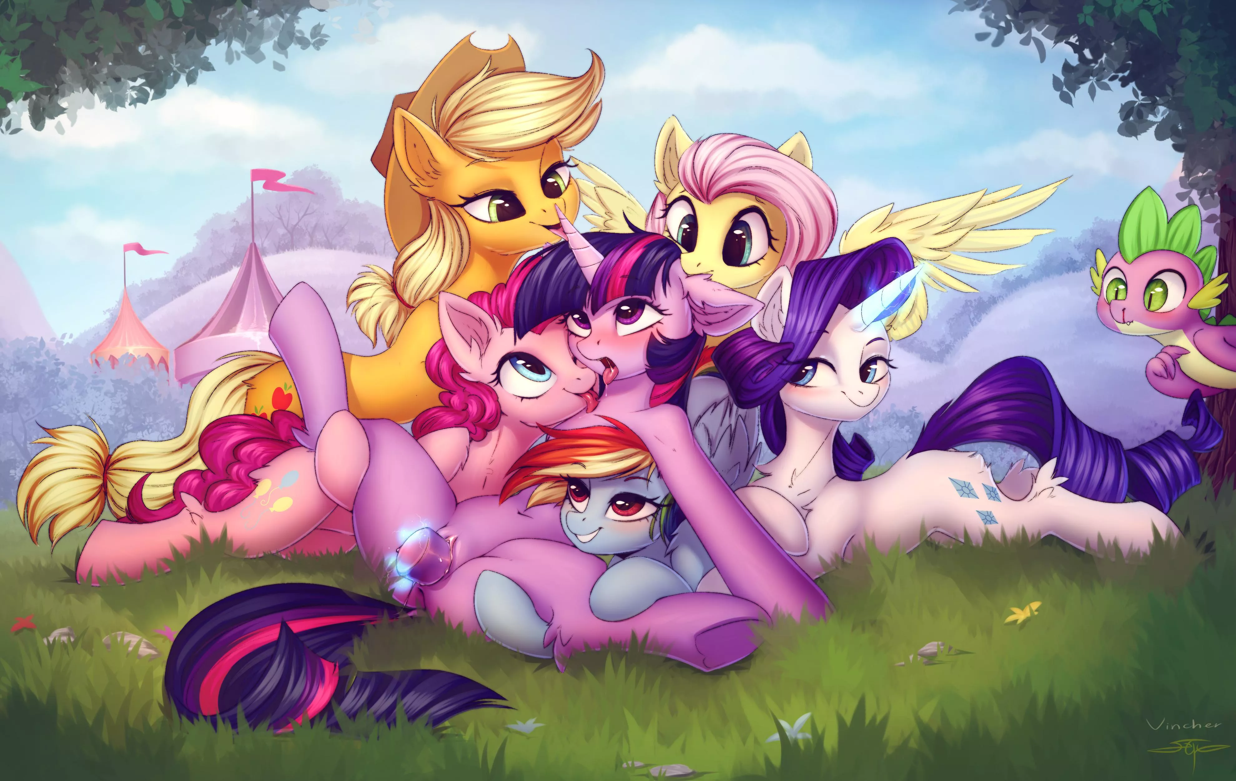 The Mane Six (setharu) posted by PonyClopAccount
