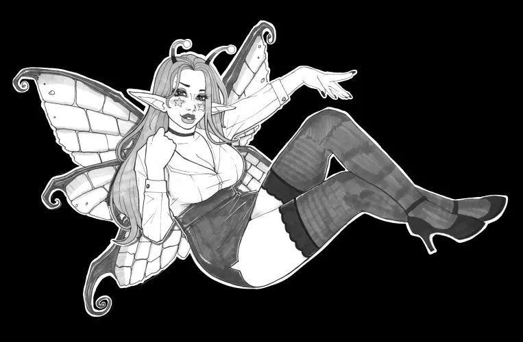 (WIP) Unnamed Fairy girl from my sketchbook by therealblabyloo