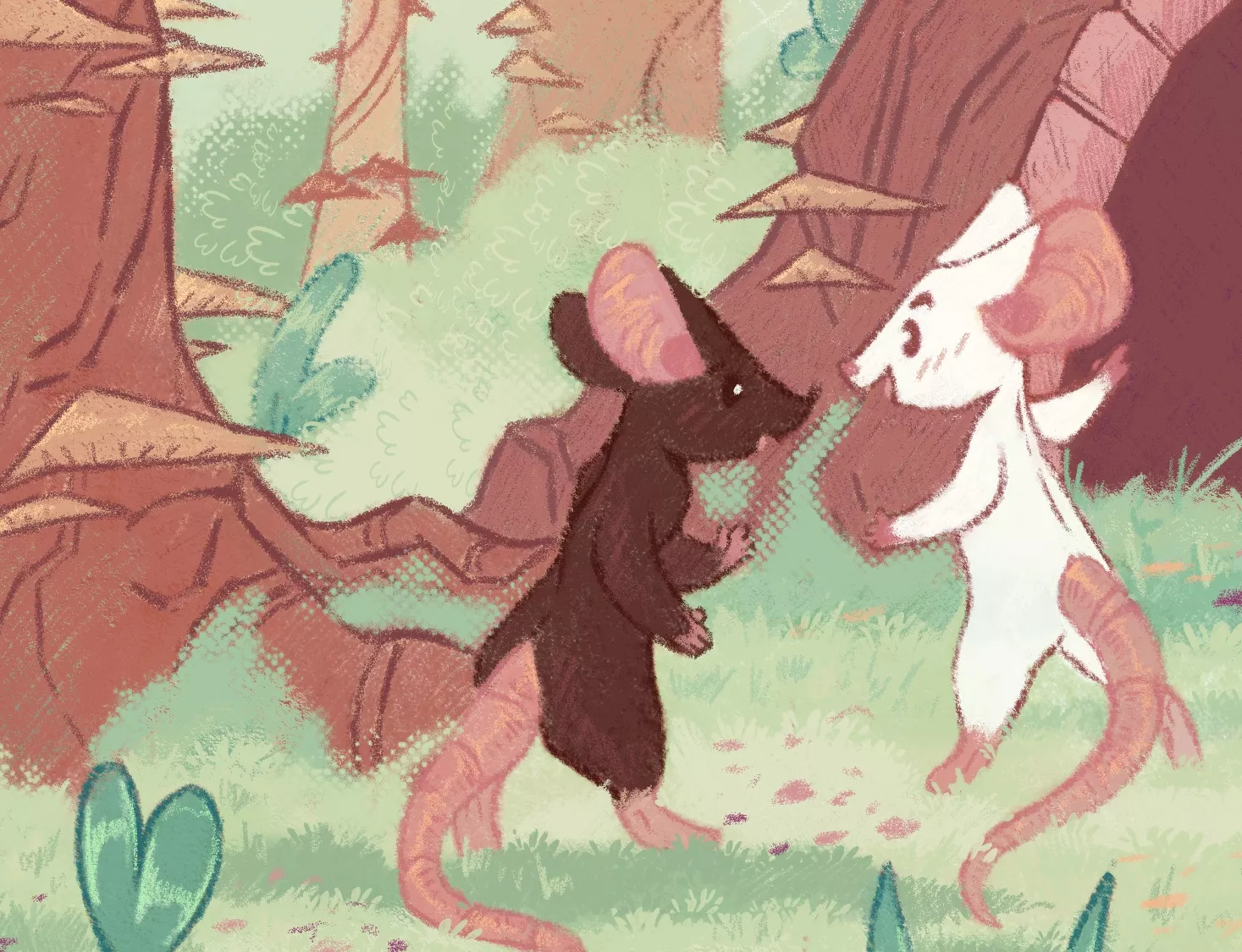A little sneak peek of an illustration for a cozy rat zine [by me] posted by beewitched_monday