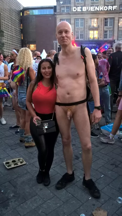 At Pride Amsterdam 2019 with this big boobs girl! More at mynudistlife.wixsite.com/bart, non-commercial website, enjoy/share! by AromaticChoice9627