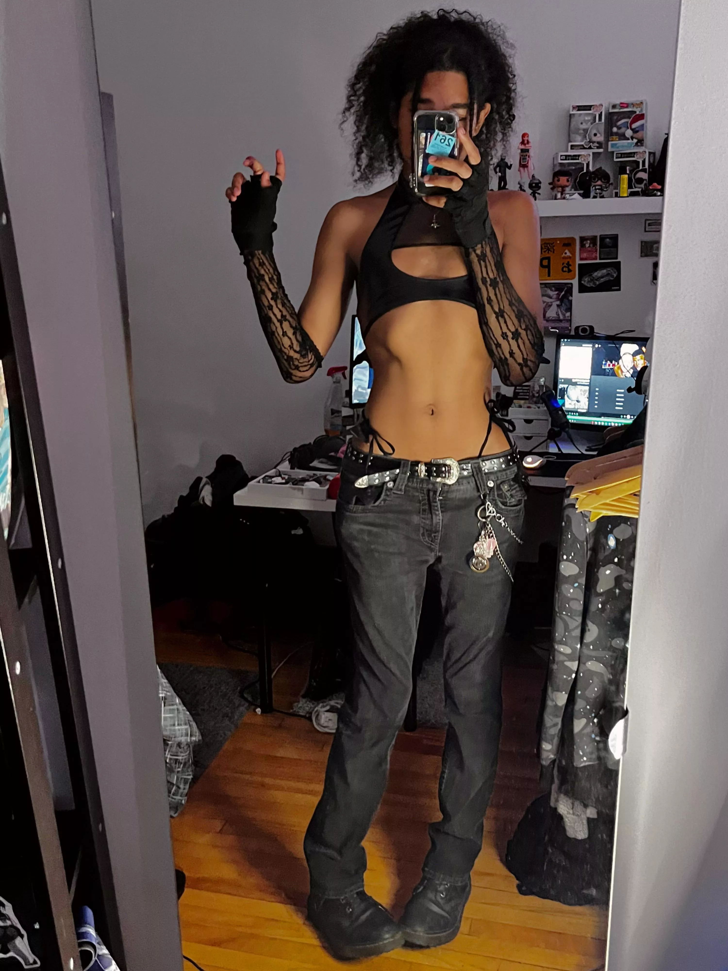 (blasian) rate my outfit 1-10 posted by swordfemboy