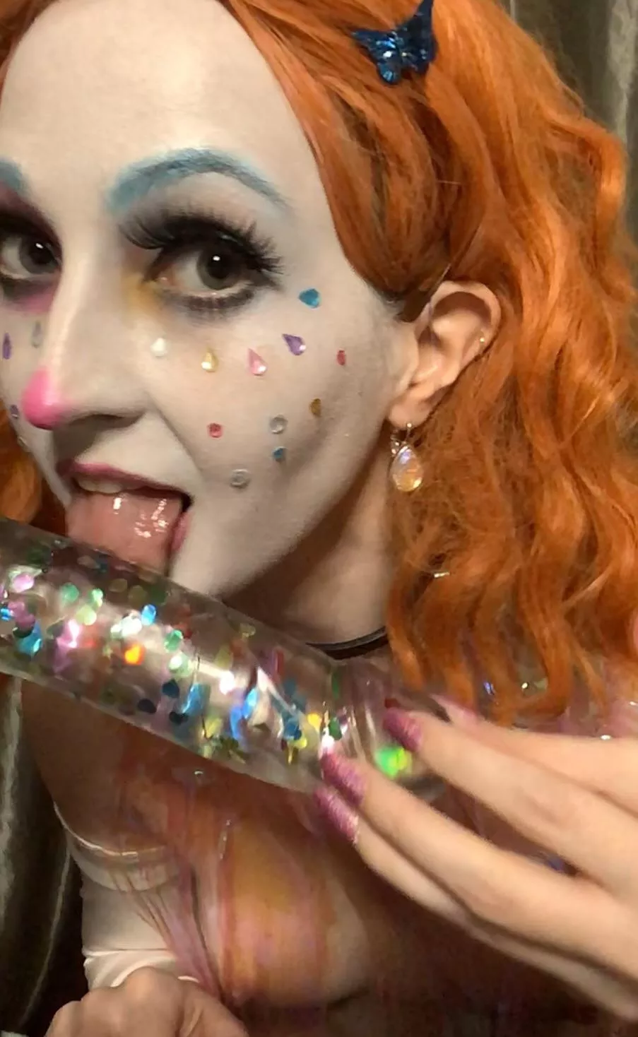 Colorful facial posted by Manicpixiepanties
