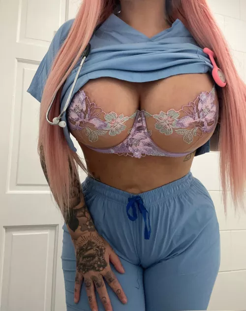 Would you point out my cameltoe if you were my patient? by busty_nurse