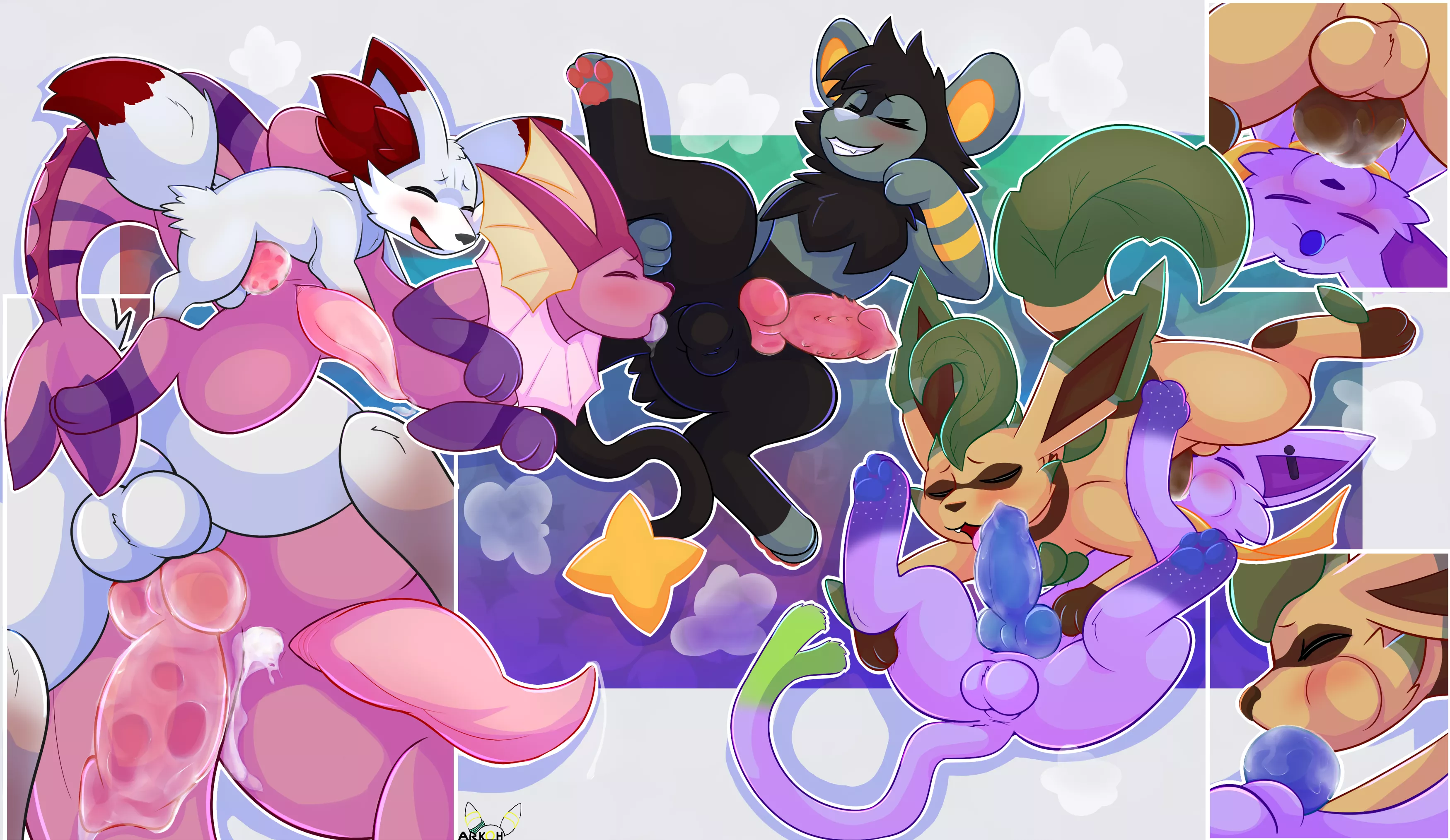 Knotty Orgy [MM] (Arkoh) posted by FeralFennekin