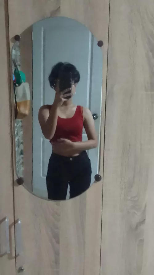 Mom bought me a crop top and it matches my pants❤️ by Mimi_mi17