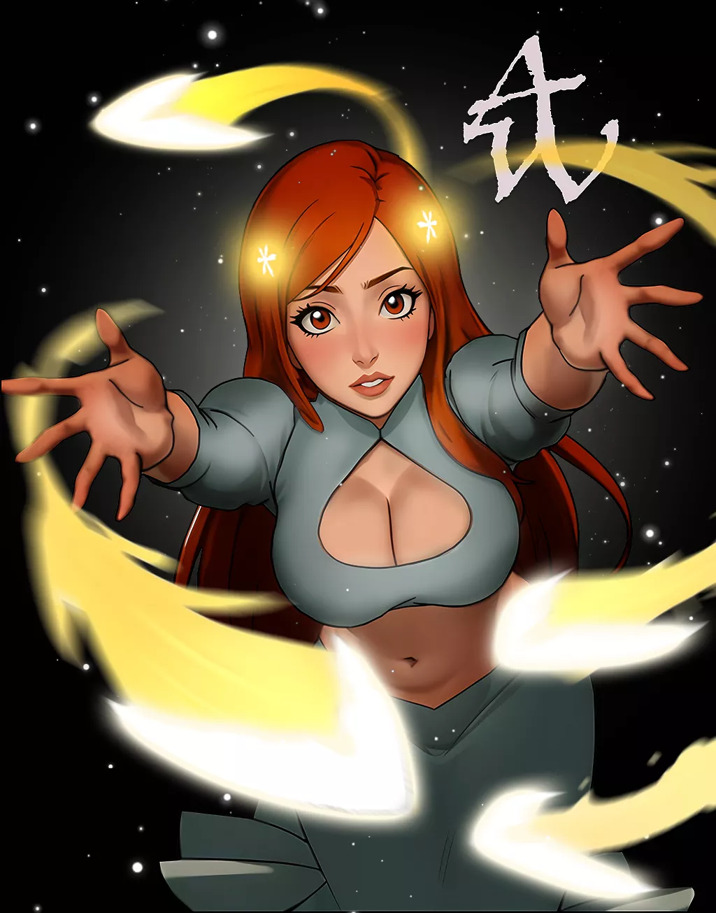 [Artwork] by (Abel_Waters) Orihime releasing her power! posted by Abel_Waters