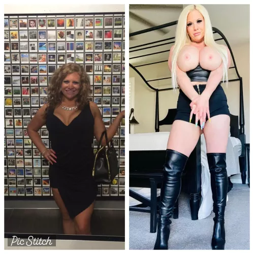 Before and after bimbofication by Hotbustybarbiex