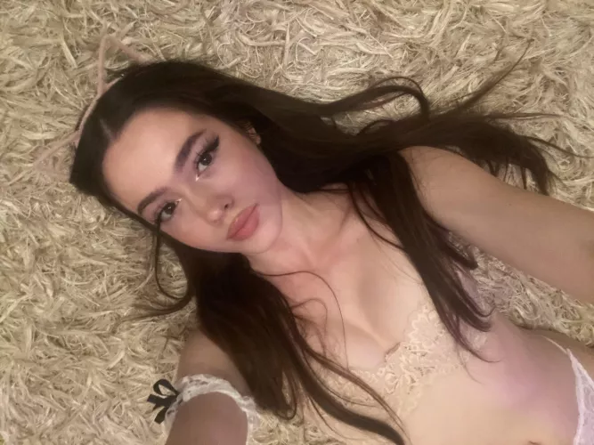 I feel so cute laying with my long hair like this^.* by Past-Requirement-439