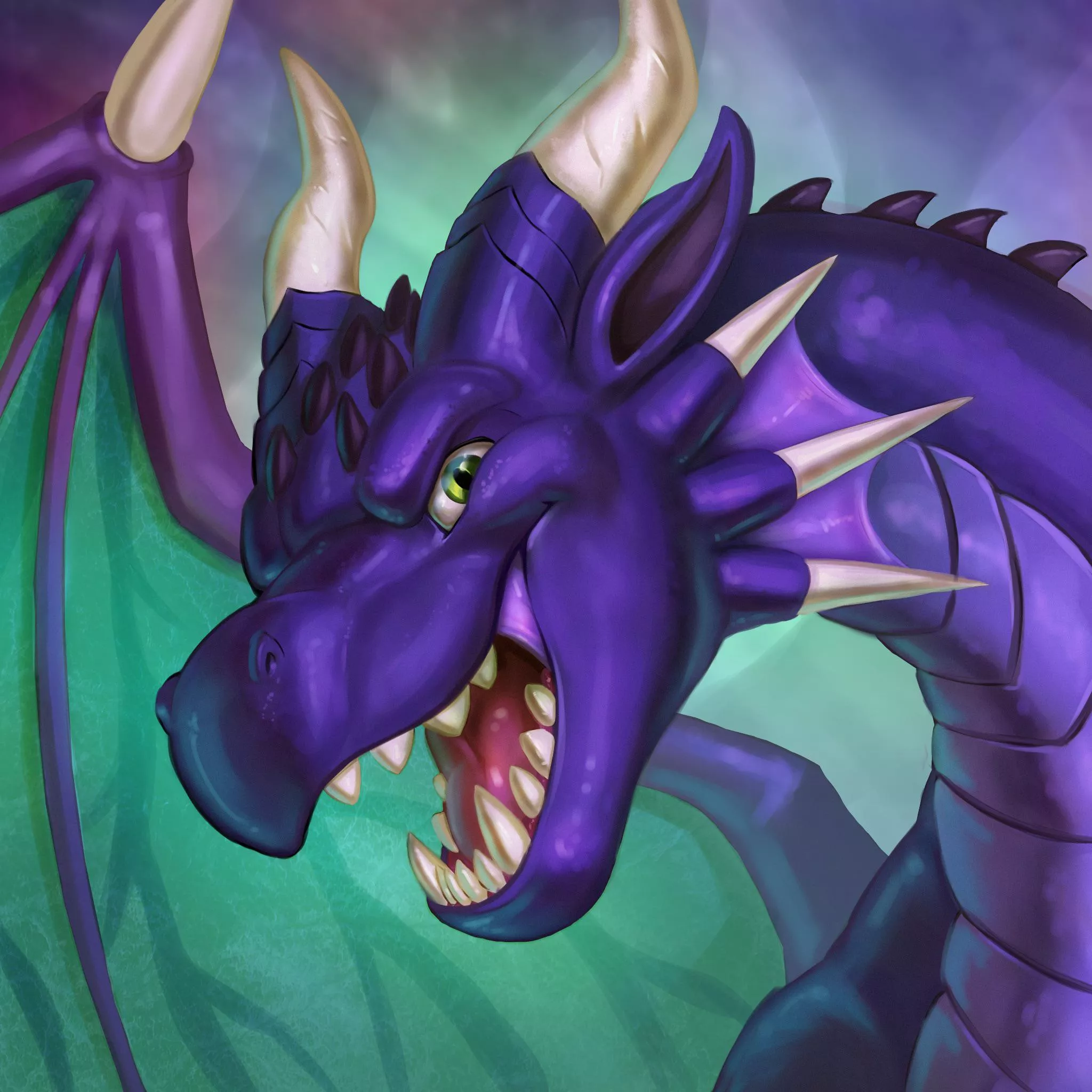 Purple dragon 💜 (art by me @Sir_Lorart on Twitter) posted by artLorart