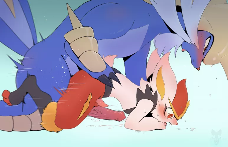 Samurott x Cinderace [Tenebscuro] by DL2828