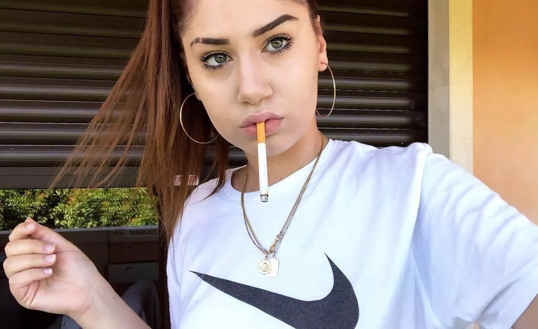 Baby-faced smoker posted by darkpoetries