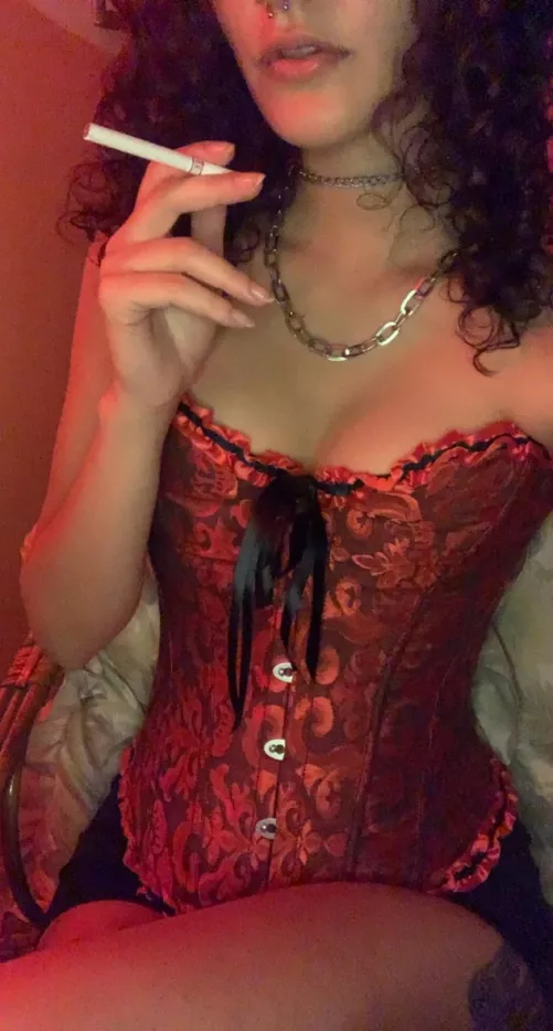 bf and i getting ready for round 2, just needed my smoke break first by goth_sinners