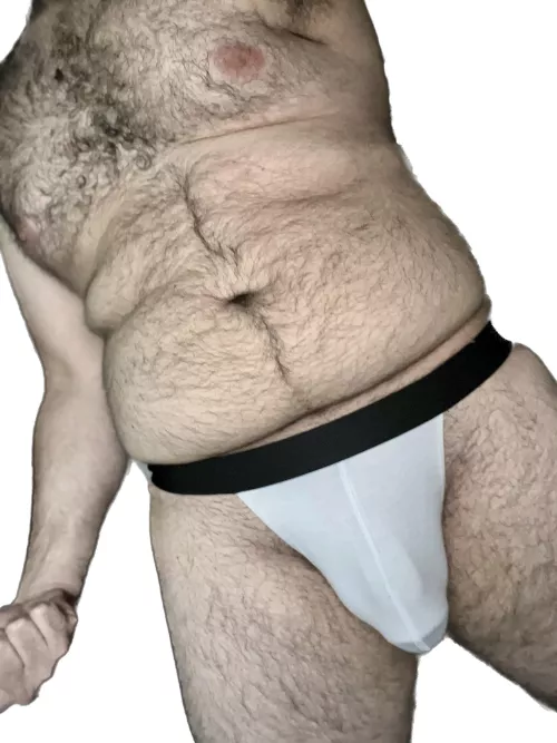 Huge cockhead bulge in white jockstrap by throwawaydickaway