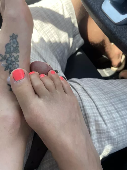 I love playing with a hard cock with my toes. Especially when it’s covered in cum. Do you all like my toes? 🤭😘 oc by ComprehensiveRoad926