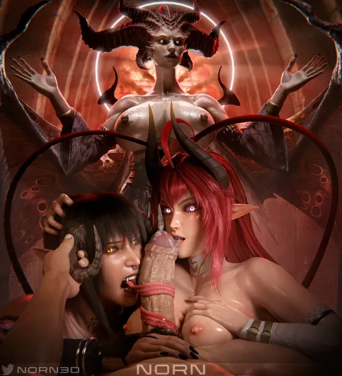 Lilith & Daemon Girl & Succubus (NORN3D) [Diablo IV] by Millerrab