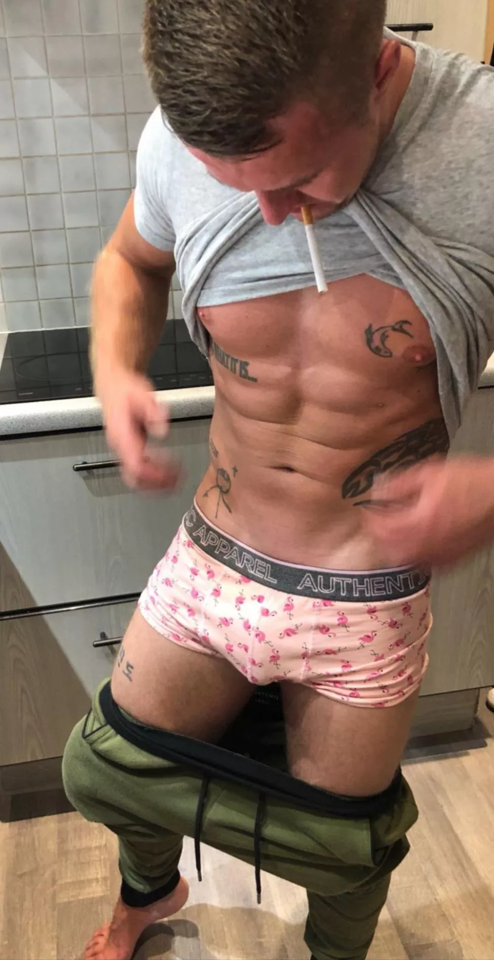 Pink flamingo boxers though... posted by JonnyCtheninja