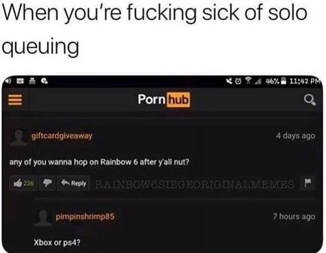 Pornhub, the Tinder for gaming posted by imperialStoma